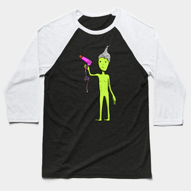 Pew Pew Alien Baseball T-Shirt by doteau